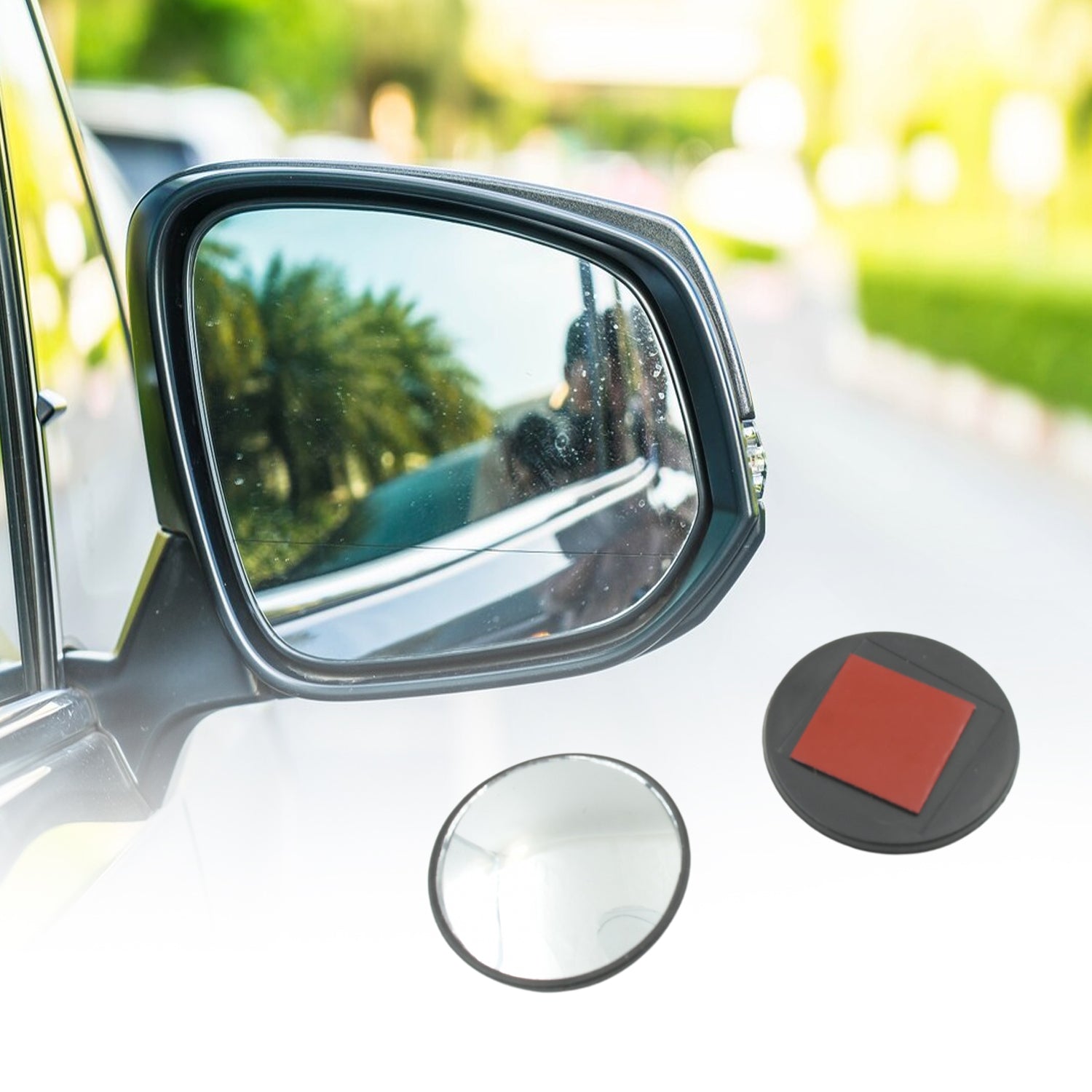 1517 Car Blind Spot Side Mirror Round HD Glass Blindspot Mirror Convex Rear View Mirror, Car Mirror Accessories Suitable All Cars, Frameless Design (2 Pcs Set ) 1517 Car Blind Spot Side Mirror Round HD Glass Blindspot Mirror Convex Rear View Mirror, Car Mirror Accessories Suitable All Cars, Frameless Design (2 Pcs Set )